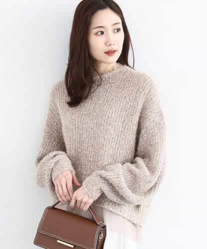 FKFDD61180 MK MICHEL KLEIN ミニフリルデザインキラキラニット/洗える