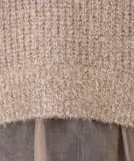 FKFDD61180 MK MICHEL KLEIN(MK ミッシェルクラン) ミニフリルデザインキラキラニット/洗える モカ