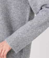 FKFDD62150 MK MICHEL KLEIN(MK ミッシェルクラン) クロップド丈ニットフーディー/洗える グレー