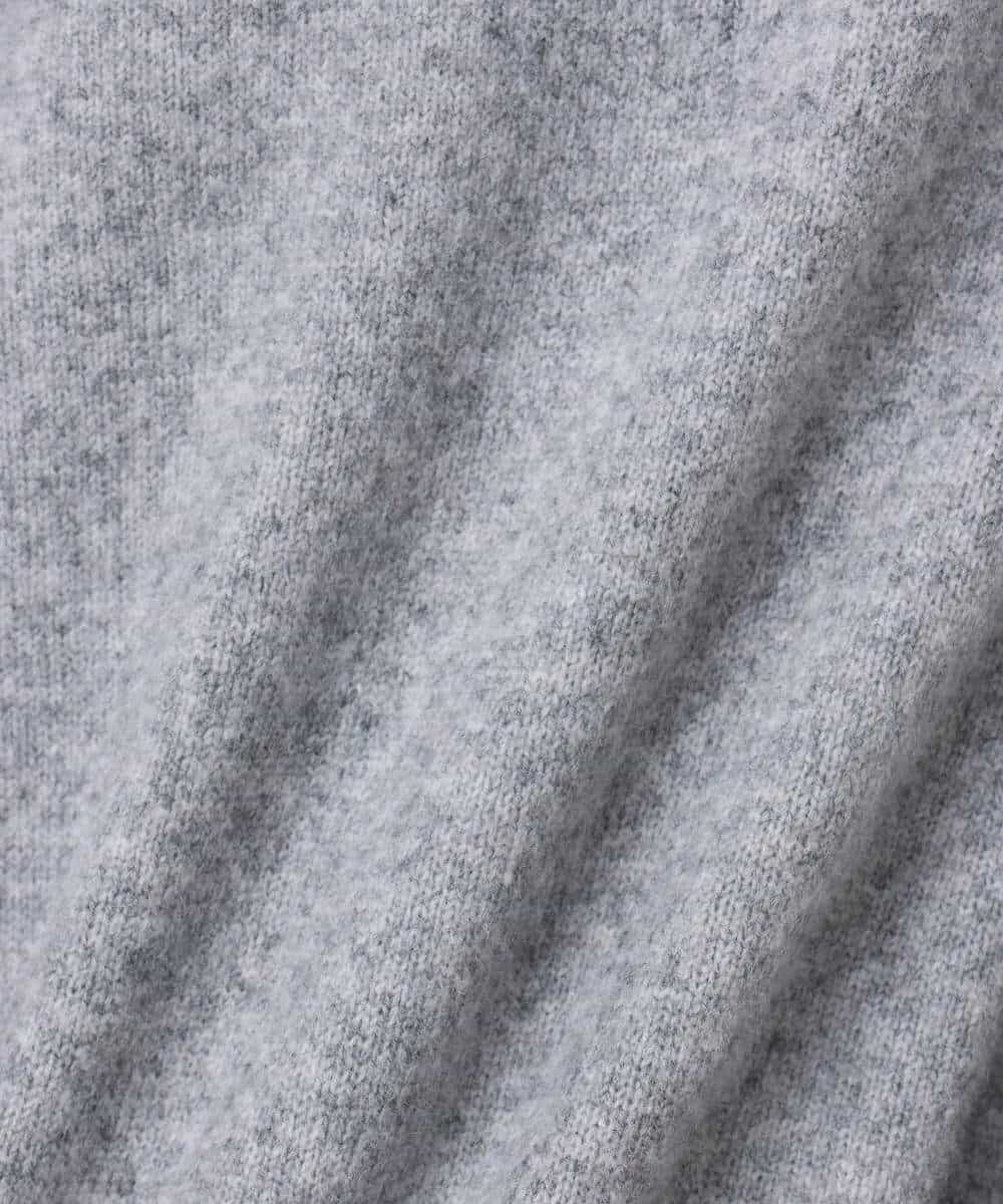 FKFDD62150 MK MICHEL KLEIN(MK ミッシェルクラン) クロップド丈ニットフーディー/洗える グレー