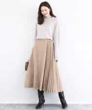 FKFDD63130 MK MICHEL KLEIN(MK ミッシェルクラン) キラキラ ラメニットプルオーバー/洗える サーモンオレンジ