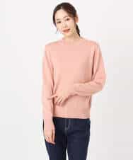 FKFDD63130 MK MICHEL KLEIN(MK ミッシェルクラン) キラキラ ラメニットプルオーバー/洗える サーモンオレンジ