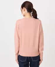 FKFDD63130 MK MICHEL KLEIN(MK ミッシェルクラン) キラキラ ラメニットプルオーバー/洗える サーモンオレンジ