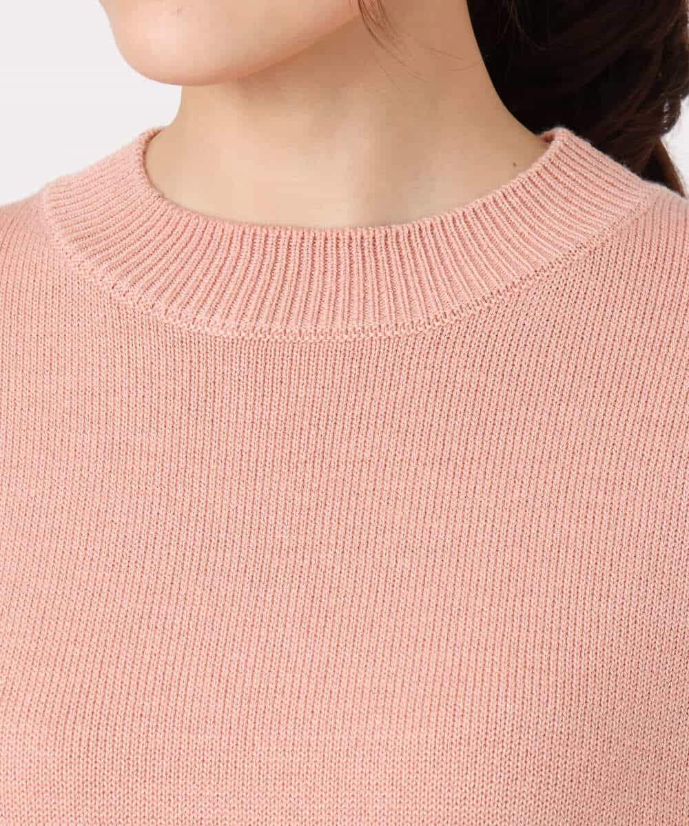 FKFDD63130 MK MICHEL KLEIN(MK ミッシェルクラン) キラキラ ラメニットプルオーバー/洗える サーモンオレンジ