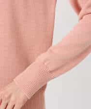 FKFDD63130 MK MICHEL KLEIN(MK ミッシェルクラン) キラキラ ラメニットプルオーバー/洗える サーモンオレンジ