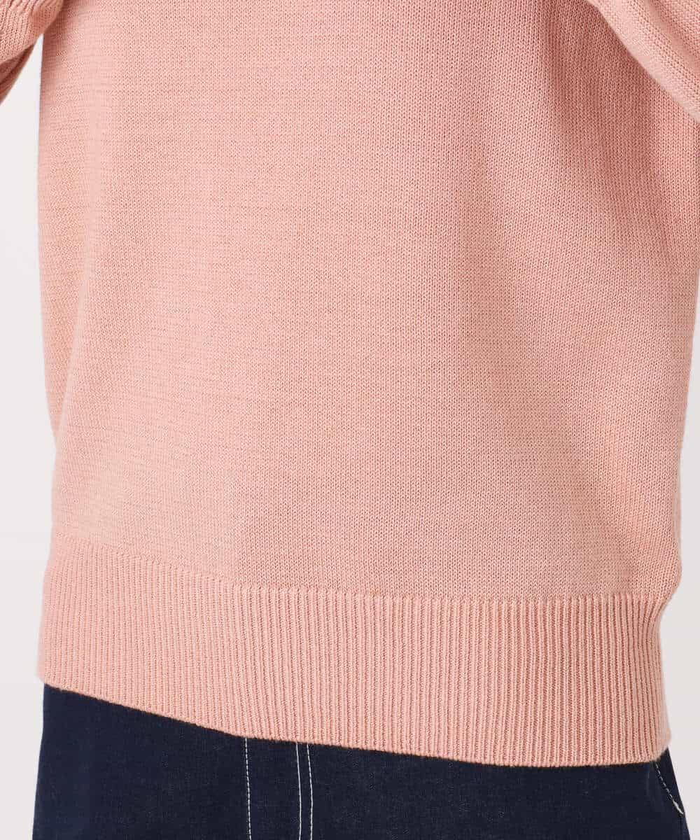 FKFDD63130 MK MICHEL KLEIN(MK ミッシェルクラン) キラキラ ラメニットプルオーバー/洗える サーモンオレンジ