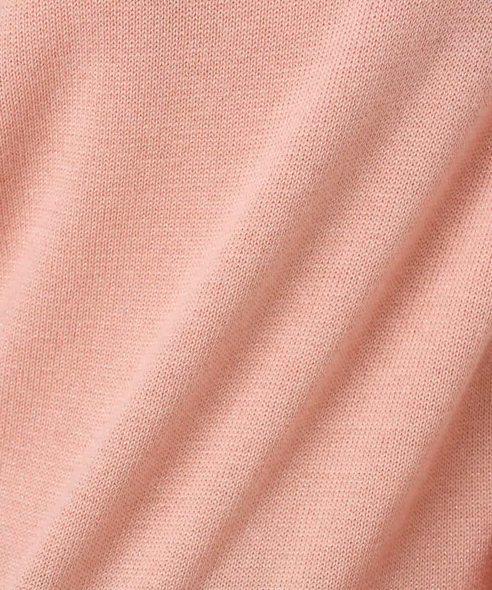 FKFDD63130 MK MICHEL KLEIN(MK ミッシェルクラン) キラキラ ラメニットプルオーバー/洗える サーモンオレンジ