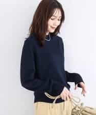 FKFDD63130 MK MICHEL KLEIN(MK ミッシェルクラン) キラキラ ラメニットプルオーバー/洗える ネイビー