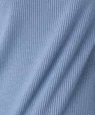 FKFDD64130 MK MICHEL KLEIN(MK ミッシェルクラン) 千鳥格子柄シフォンレイヤード風ハイゲージニット/洗える ブルー