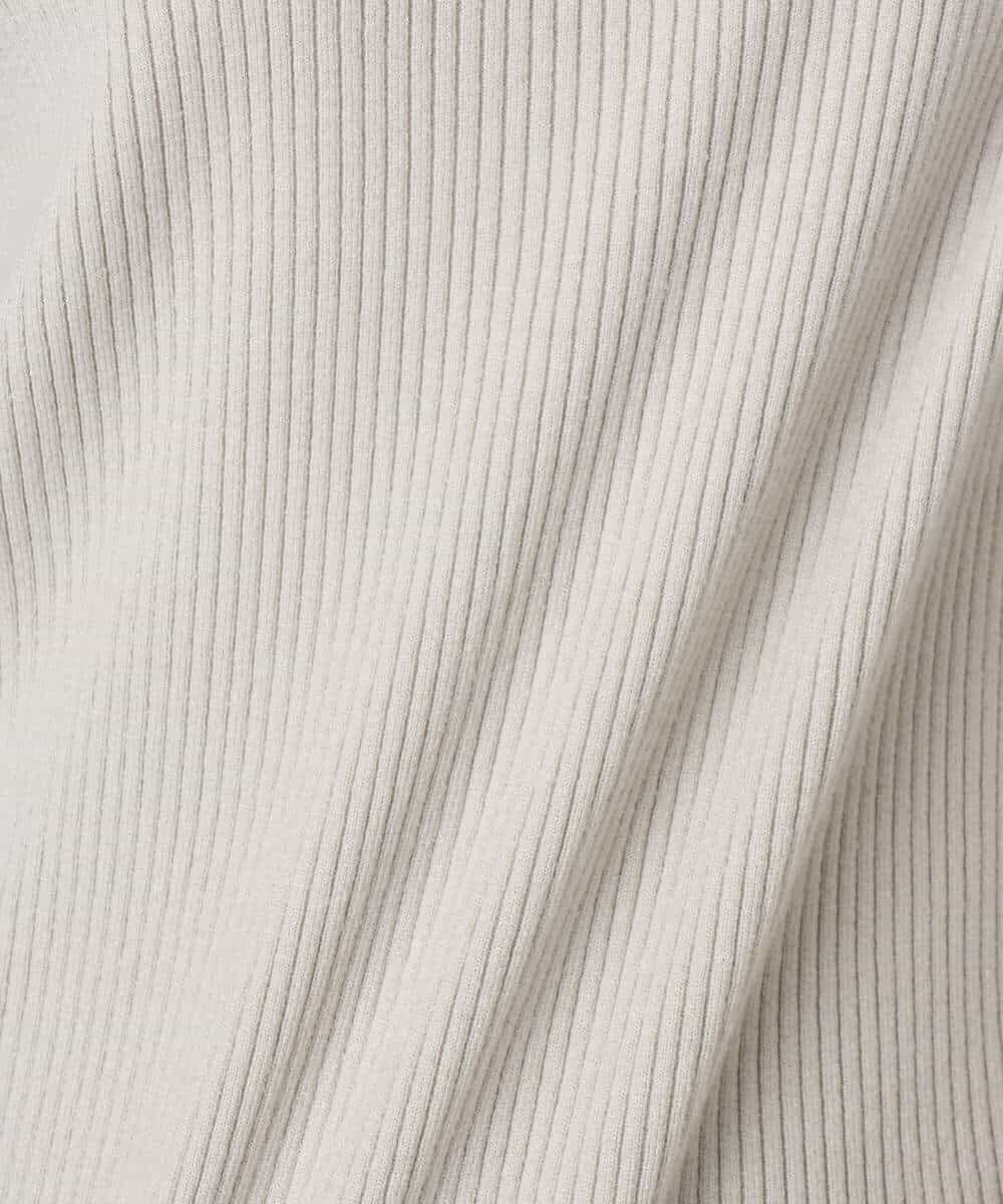 FKFDD64130 MK MICHEL KLEIN(MK ミッシェルクラン) 千鳥格子柄シフォンレイヤード風ハイゲージニット/洗える ブルー