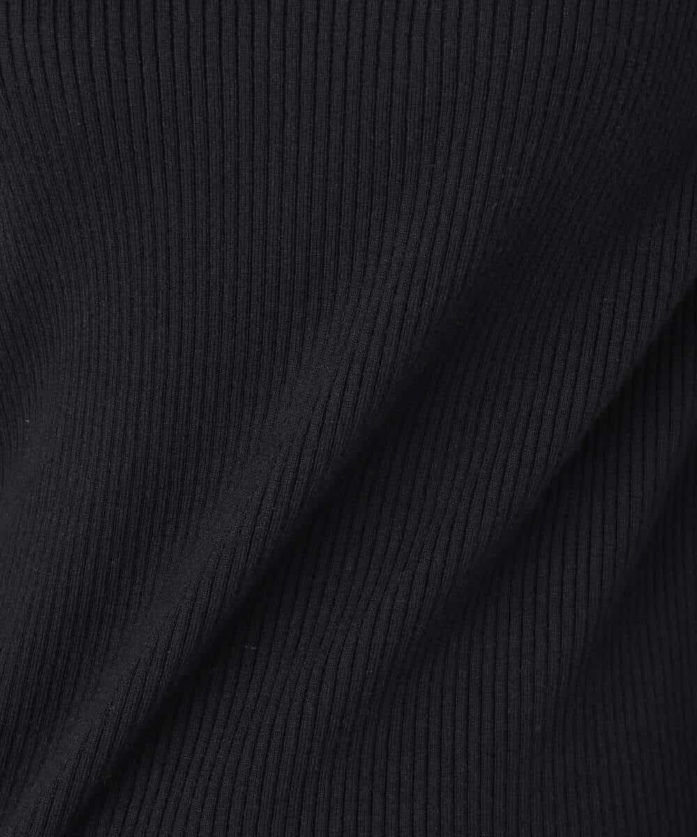 FKFDD64130 MK MICHEL KLEIN(MK ミッシェルクラン) 千鳥格子柄シフォンレイヤード風ハイゲージニット/洗える ブルー