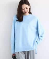 FKFDD65150 MK MICHEL KLEIN(MK ミッシェルクラン) ミニスパンコールキラキラニット/洗える ライトブルー