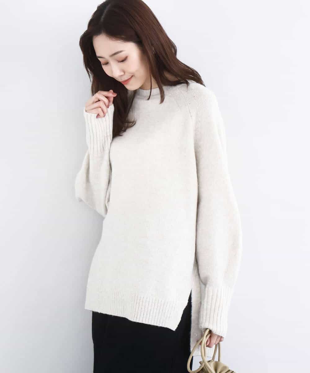 FKFDD65150 MK MICHEL KLEIN(MK ミッシェルクラン) ミニスパンコールキラキラニット/洗える ライトブルー