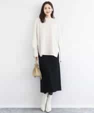 FKFDD65150 MK MICHEL KLEIN(MK ミッシェルクラン) ミニスパンコールキラキラニット/洗える ライトブルー