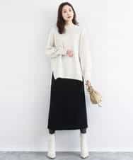 FKFDD65150 MK MICHEL KLEIN(MK ミッシェルクラン) ミニスパンコールキラキラニット/洗える ライトブルー