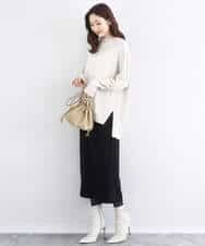 FKFDD65150 MK MICHEL KLEIN(MK ミッシェルクラン) ミニスパンコールキラキラニット/洗える ライトブルー