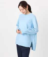 FKFDD65150 MK MICHEL KLEIN(MK ミッシェルクラン) ミニスパンコールキラキラニット/洗える ライトブルー