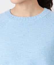 FKFDD65150 MK MICHEL KLEIN(MK ミッシェルクラン) ミニスパンコールキラキラニット/洗える ライトブルー