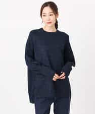 FKFDD65150 MK MICHEL KLEIN(MK ミッシェルクラン) ミニスパンコールキラキラニット/洗える ライトブルー