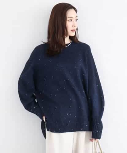 FKFDD65150 MK MICHEL KLEIN ミニスパンコールキラキラニット/洗える