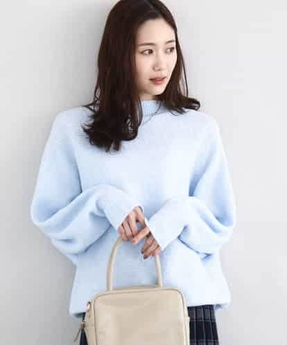 FKFDD66140 MK MICHEL KLEIN シャドーボーダー調ドルマンニット/洗える