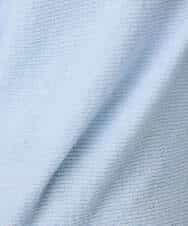 FKFDD66140 MK MICHEL KLEIN(MK ミッシェルクラン) シャドーボーダー調ドルマンニット/洗える ライトブルー