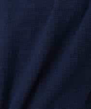 FKFDD66140 MK MICHEL KLEIN(MK ミッシェルクラン) シャドーボーダー調ドルマンニット/洗える ライトブルー