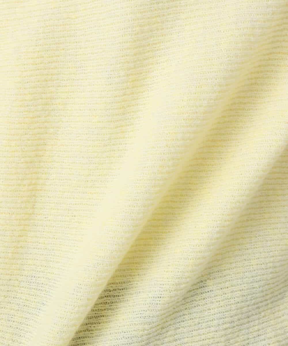 FKFDD66140 MK MICHEL KLEIN(MK ミッシェルクラン) シャドーボーダー調ドルマンニット/洗える ライトブルー