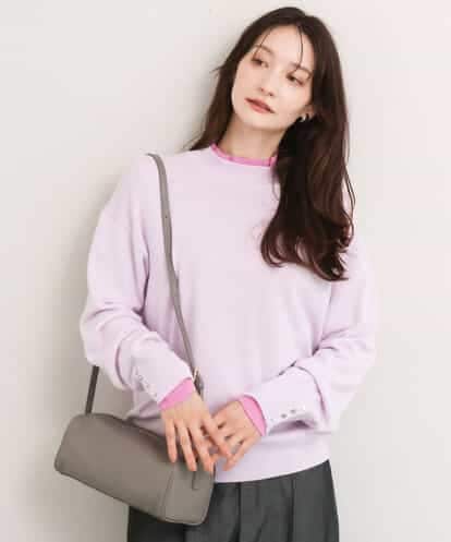 FKFDG62180 MK MICHEL KLEIN [洗える]配色レイヤードニット×ハイネックカットソー セットアイテム