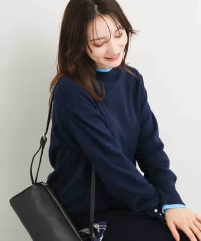 FKFDG62180 MK MICHEL KLEIN [洗える]配色レイヤードニット×ハイネックカットソー セットアイテム