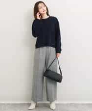 FKFDG65160 MK MICHEL KLEIN(MK ミッシェルクラン) [洗える]スムース編みパフスリーブニット ネイビー