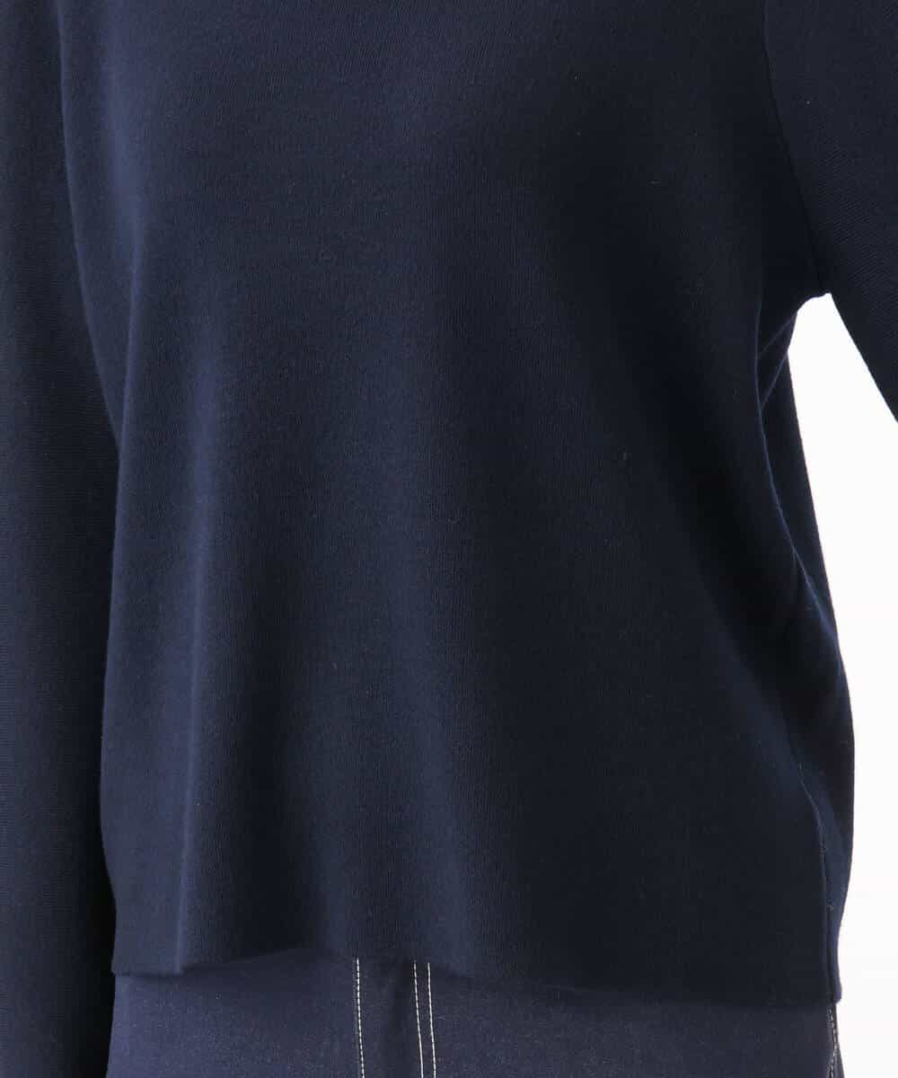 FKFDG65160 MK MICHEL KLEIN(MK ミッシェルクラン) [洗える]スムース編みパフスリーブニット ネイビー
