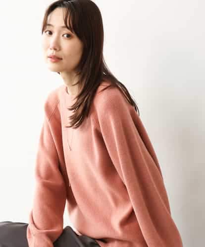 FKFDG67150 MK MICHEL KLEIN [洗える]片畦編みラグランスリーブニット