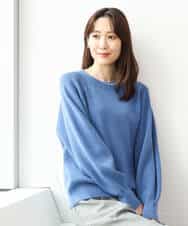 FKFDG67150 MK MICHEL KLEIN(MK ミッシェルクラン) [洗える]片畦編みラグランスリーブニット アイボリー