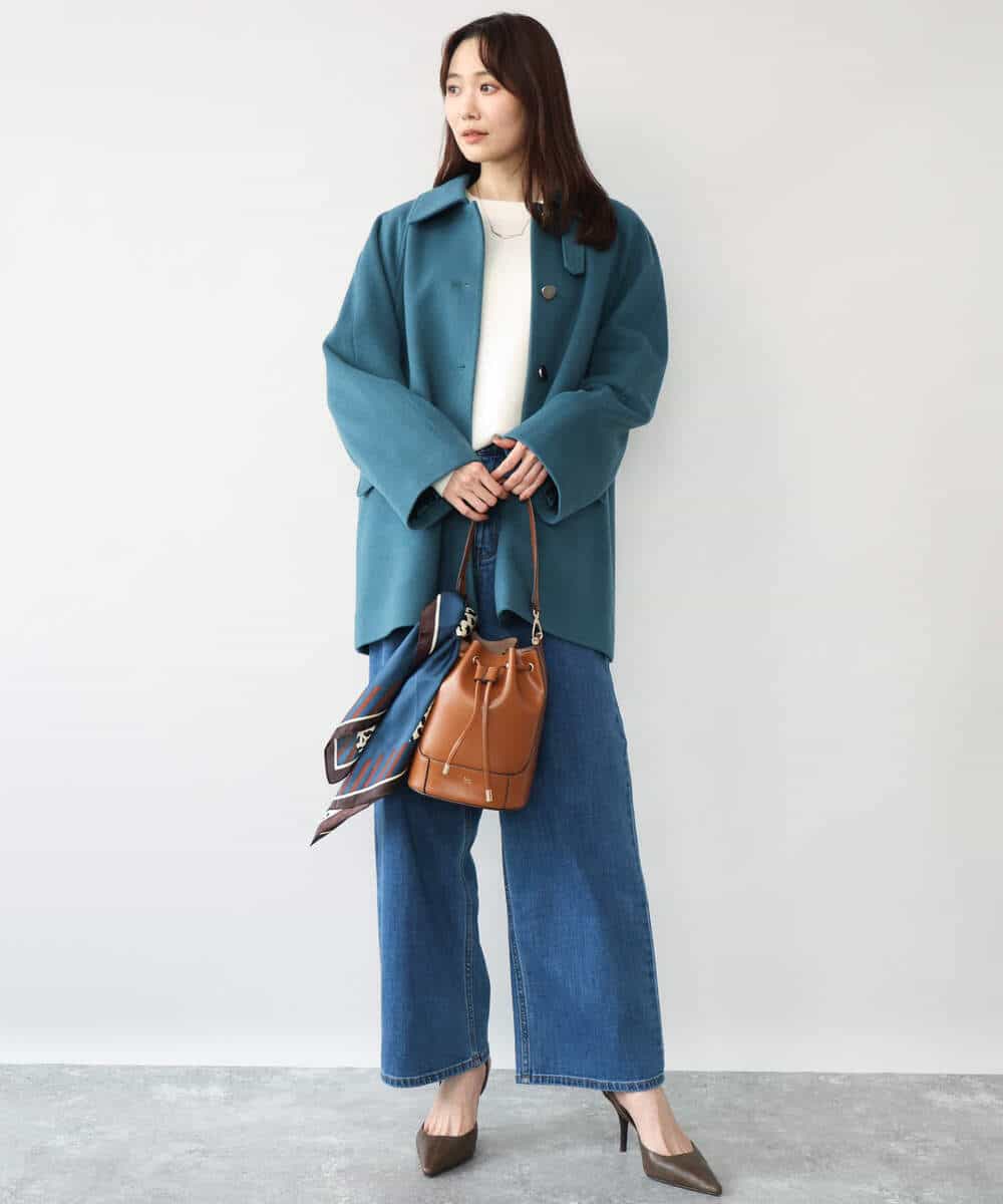 FKFDG67150 MK MICHEL KLEIN(MK ミッシェルクラン) [洗える]片畦編みラグランスリーブニット アイボリー
