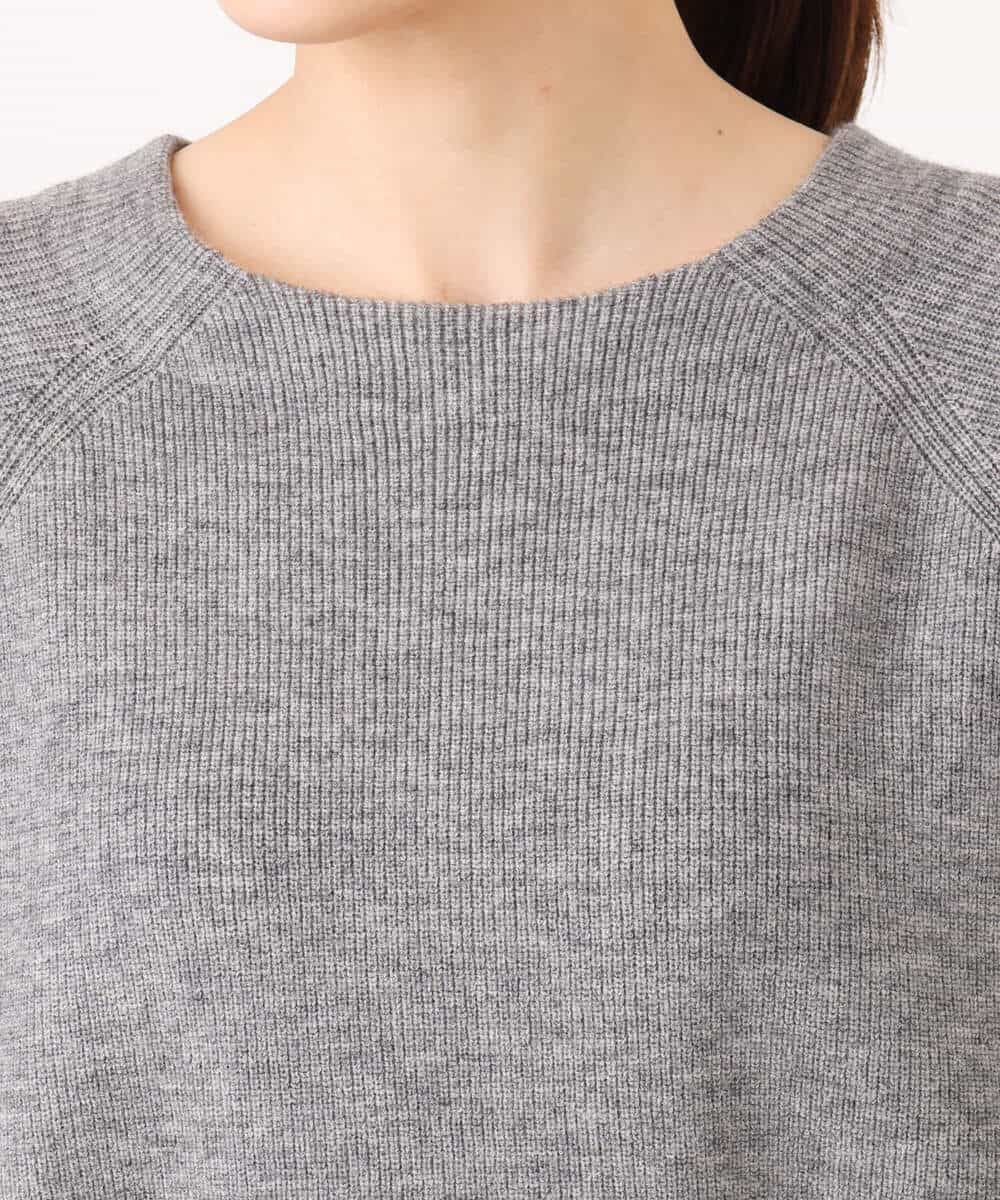 FKFDG67150 MK MICHEL KLEIN(MK ミッシェルクラン) [洗える]片畦編みラグランスリーブニット アイボリー
