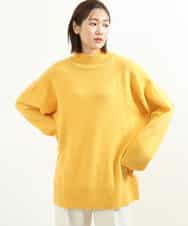 FKFDS08150 MK MICHEL KLEIN(MK ミッシェルクラン) ミドルゲージハイネックニット/洗える イエロー