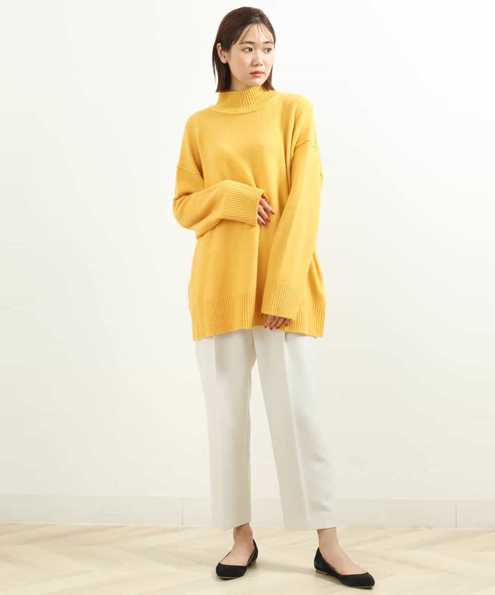 FKFDS08150 MK MICHEL KLEIN(MK ミッシェルクラン) ミドルゲージハイネックニット/洗える ミント