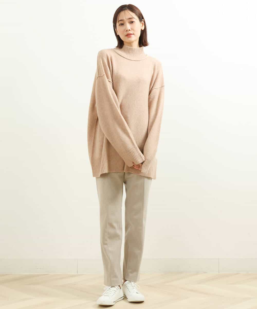FKFDS08150 MK MICHEL KLEIN(MK ミッシェルクラン) ミドルゲージハイネックニット/洗える ミント