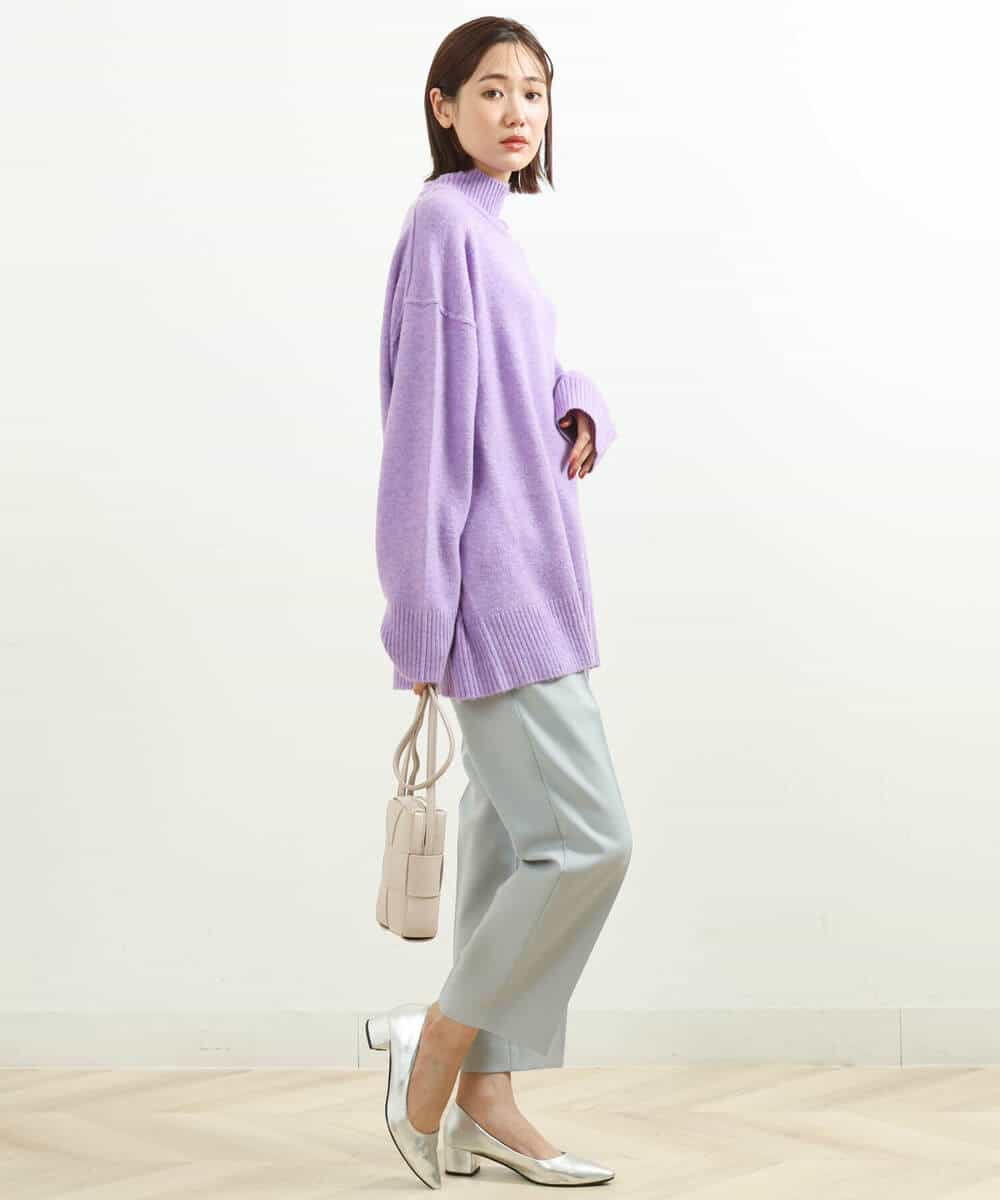 FKFDS08150 MK MICHEL KLEIN(MK ミッシェルクラン) ミドルゲージハイネックニット/洗える ミント