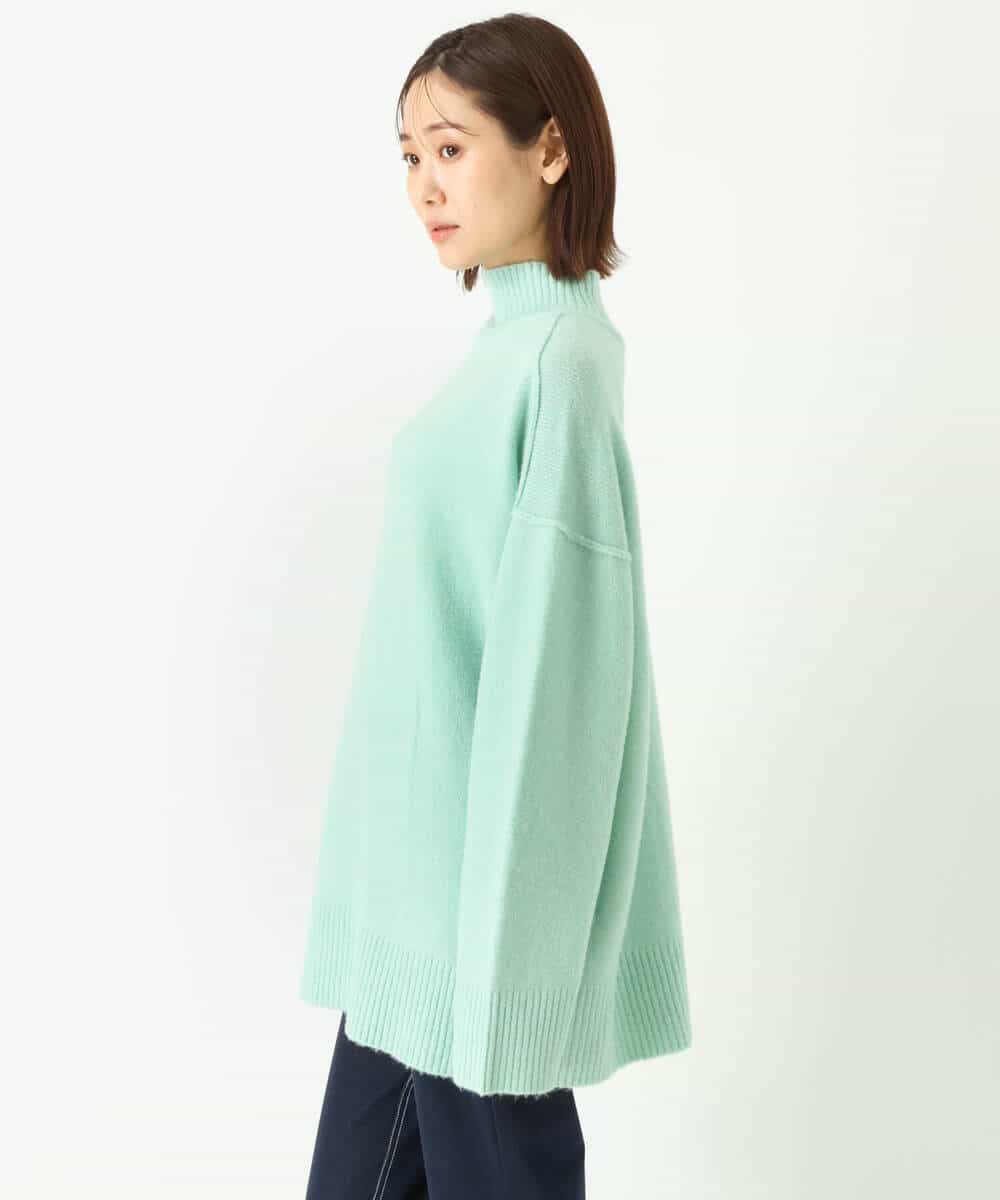FKFDS08150 MK MICHEL KLEIN(MK ミッシェルクラン) ミドルゲージハイネックニット/洗える ミント