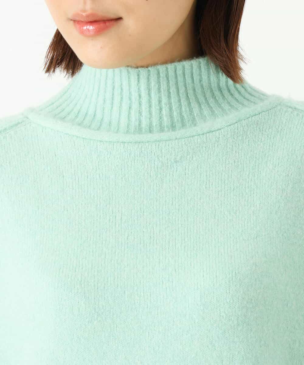 FKFDS08150 MK MICHEL KLEIN(MK ミッシェルクラン) ミドルゲージハイネックニット/洗える ミント