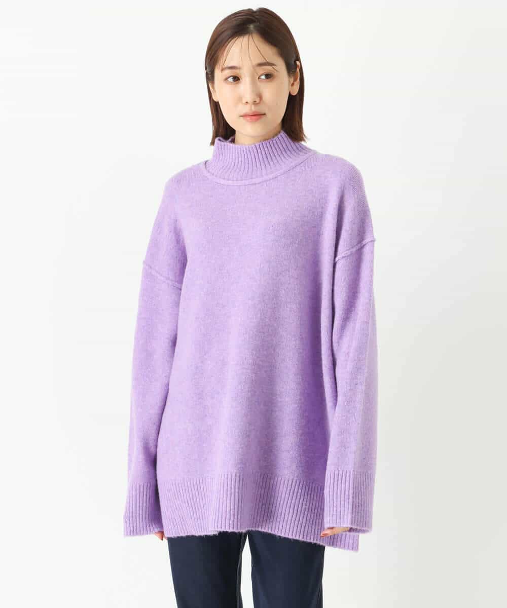 FKFDS08150 MK MICHEL KLEIN(MK ミッシェルクラン) ミドルゲージハイネックニット/洗える ミント