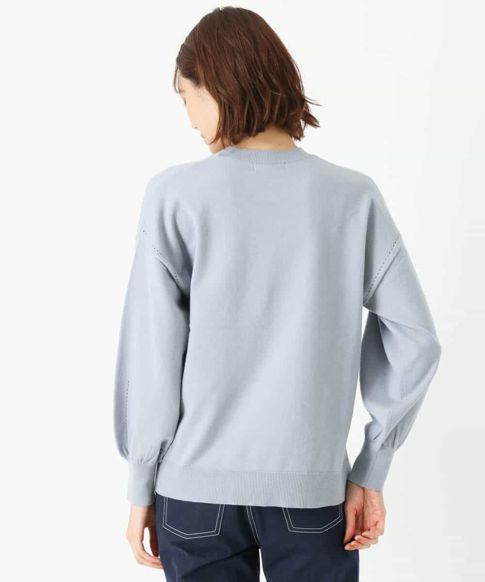 FKFDS10130 MK MICHEL KLEIN(MK ミッシェルクラン) ベスト×クルーネックニットトップス/洗える ライトブルー