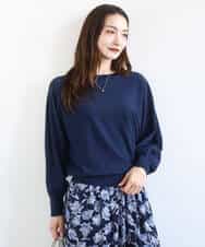 FKFFD20140 MK MICHEL KLEIN(MK ミッシェルクラン) 前後2wayラメドルマンニット/洗える ブルー