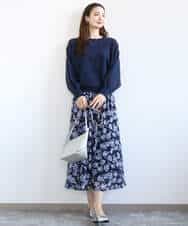 FKFFD20140 MK MICHEL KLEIN(MK ミッシェルクラン) 前後2wayラメドルマンニット/洗える ブルー