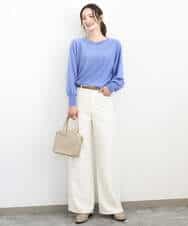 FKFFD20140 MK MICHEL KLEIN(MK ミッシェルクラン) 前後2wayラメドルマンニット/洗える ブルー