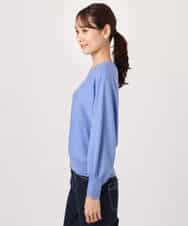 FKFFD20140 MK MICHEL KLEIN(MK ミッシェルクラン) 前後2wayラメドルマンニット/洗える ブルー