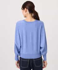 FKFFD20140 MK MICHEL KLEIN(MK ミッシェルクラン) 前後2wayラメドルマンニット/洗える ブルー