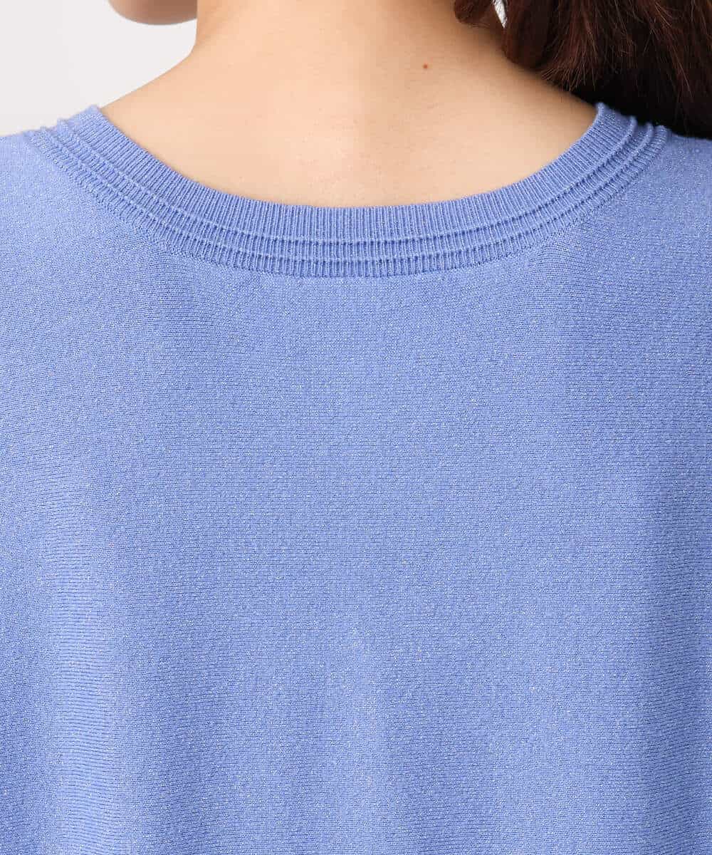 FKFFD20140 MK MICHEL KLEIN(MK ミッシェルクラン) 前後2wayラメドルマンニット/洗える ブルー